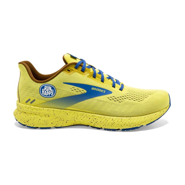 Brooks Launch 8 Light-Cushion Women's Road Running Shoes - Golden Kiwi/Pale Banana/Victoria Blue (76